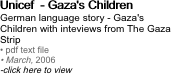Unicef  - Gaza's Children